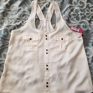 Sheer racerback tank top